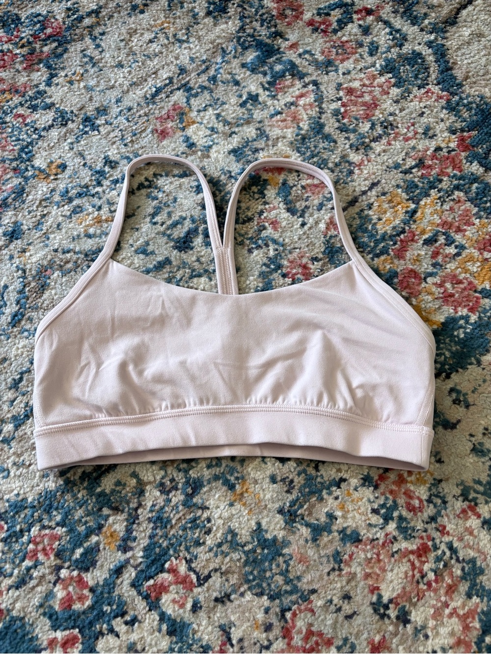 lululemon flow y bra nulu in flush pink size 8